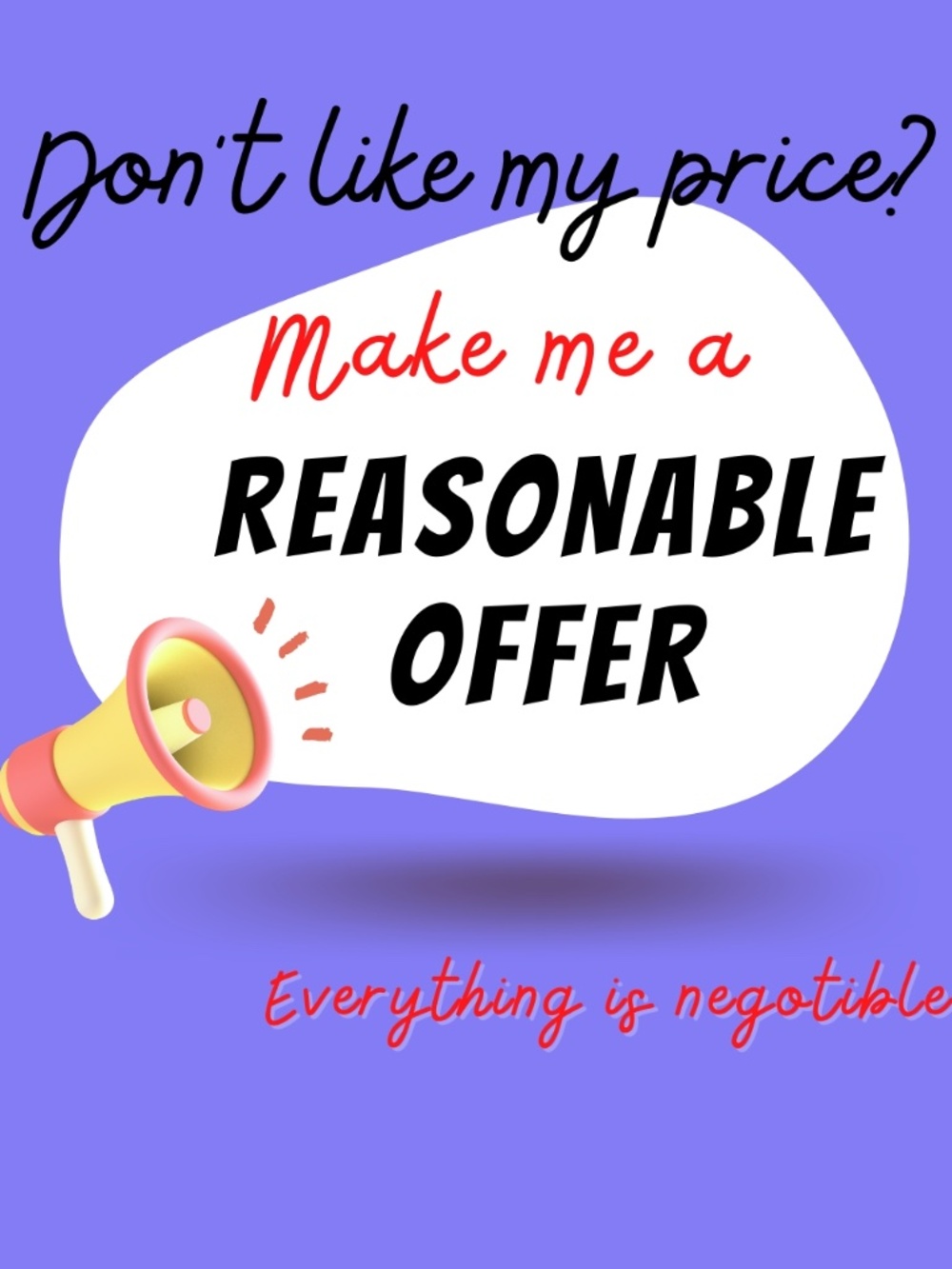 Feel free to send me an offer!